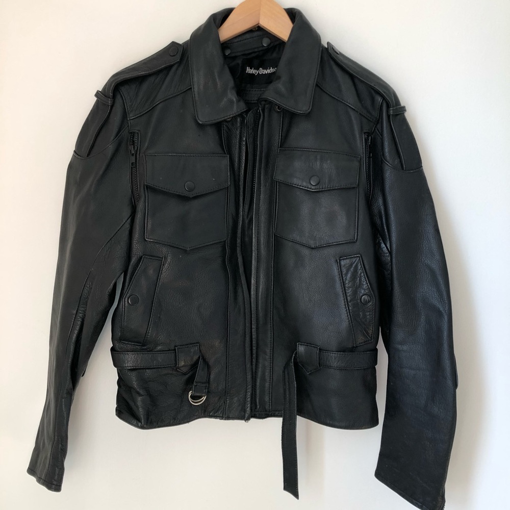 Vintage Harley Davidson Leather Jacket Size 42